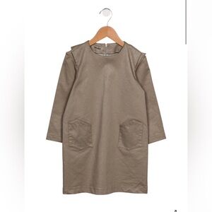 Nikolia Girls Dress. Excellent Condition. Size 8/9. Pewter/Metallic Luxury